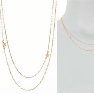 Jennifer Zeuner Double Star Chain Necklace